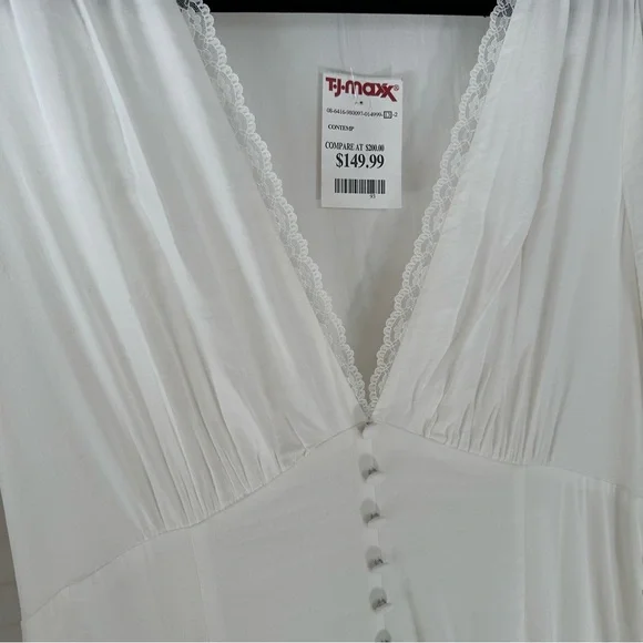 Reformation Lilla Midi Cream Long Sleeve Dress - Picture 5 of 5